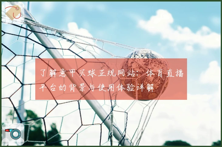 了解意甲买球正规网站：体育直播平台的背景与使用体验详解
